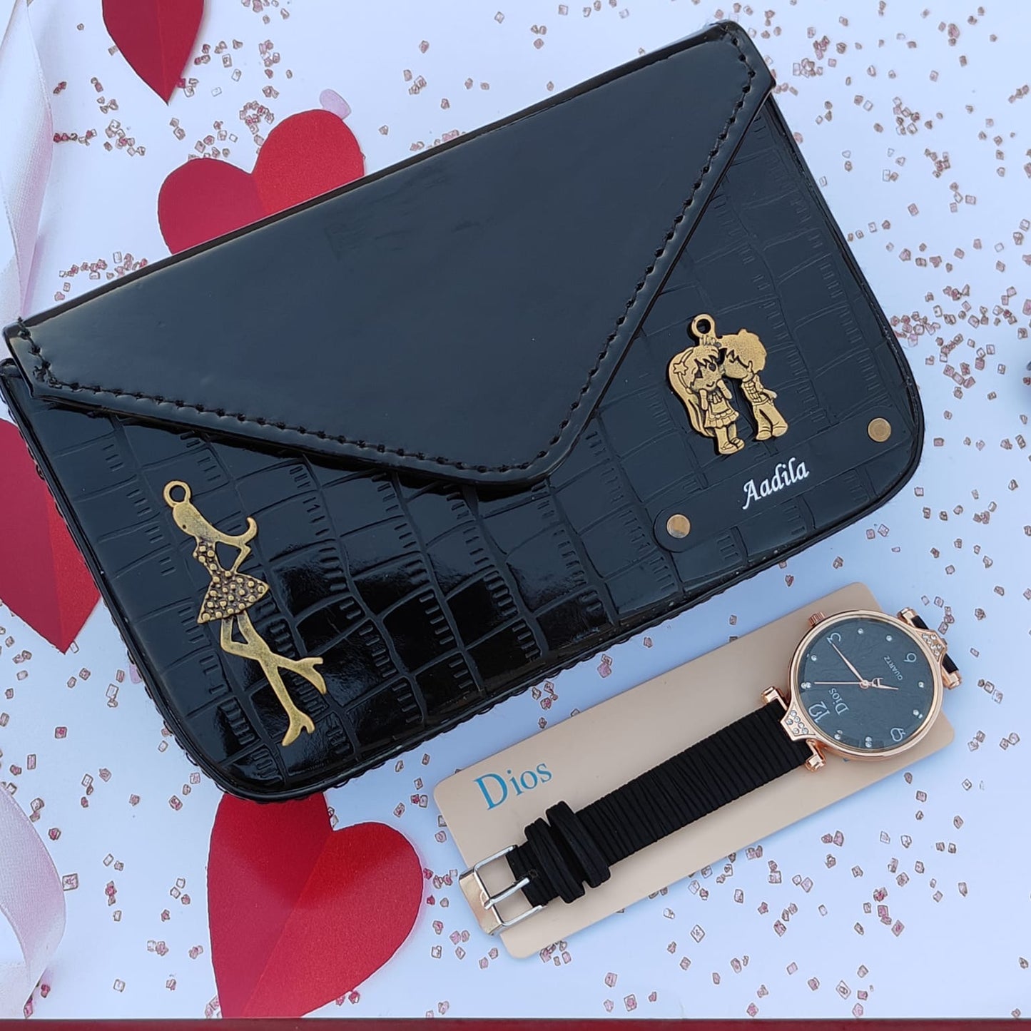 Flamingo Combo Hampers for Mothers Day – Croc Sling Bag & Dios Wrist Watch