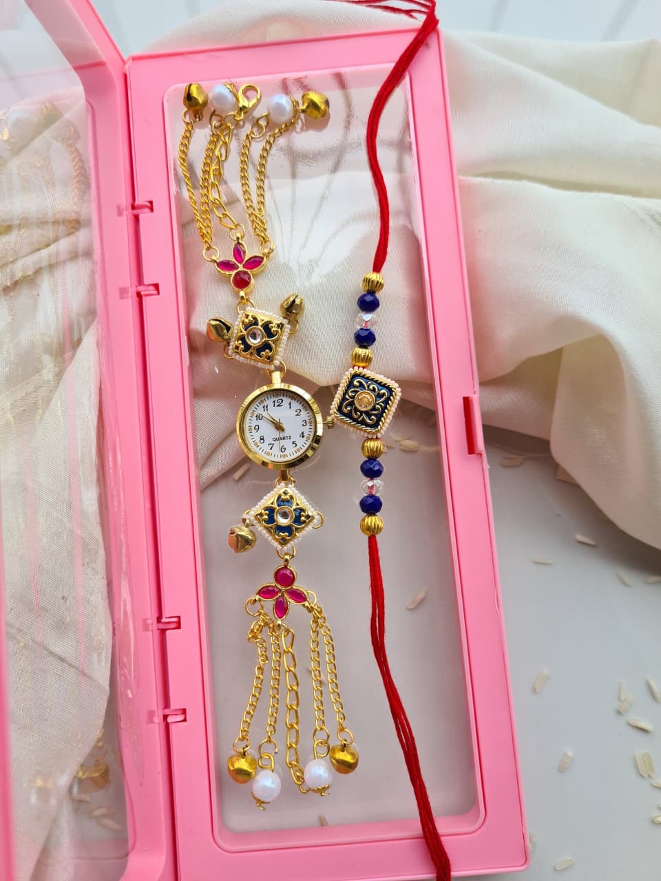 Flamingo Kashmiri Couple Watch Combo – Premium Gift Set for Couples