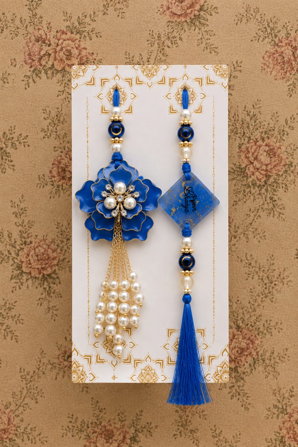 Flamingo Personalized Couple Rakhi