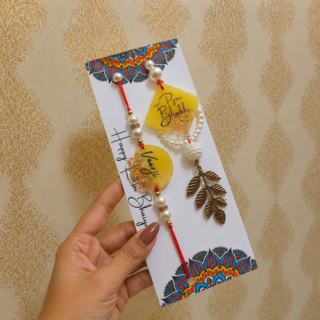 Flamingo Couple Rakhi | Premium Rakhi for Bhaiya and Bhabhi