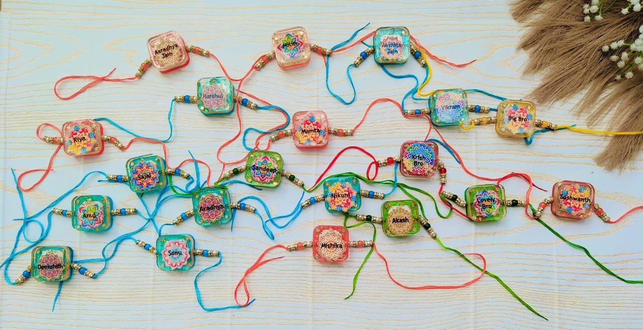 Flamingo Album Resin Magnet Rakhi