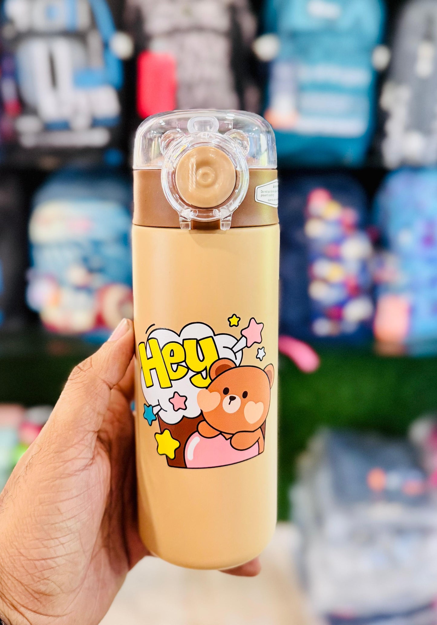 Flamingo Insulated Steel Straw Bottle 500ml with Snap Lock and Double Valve