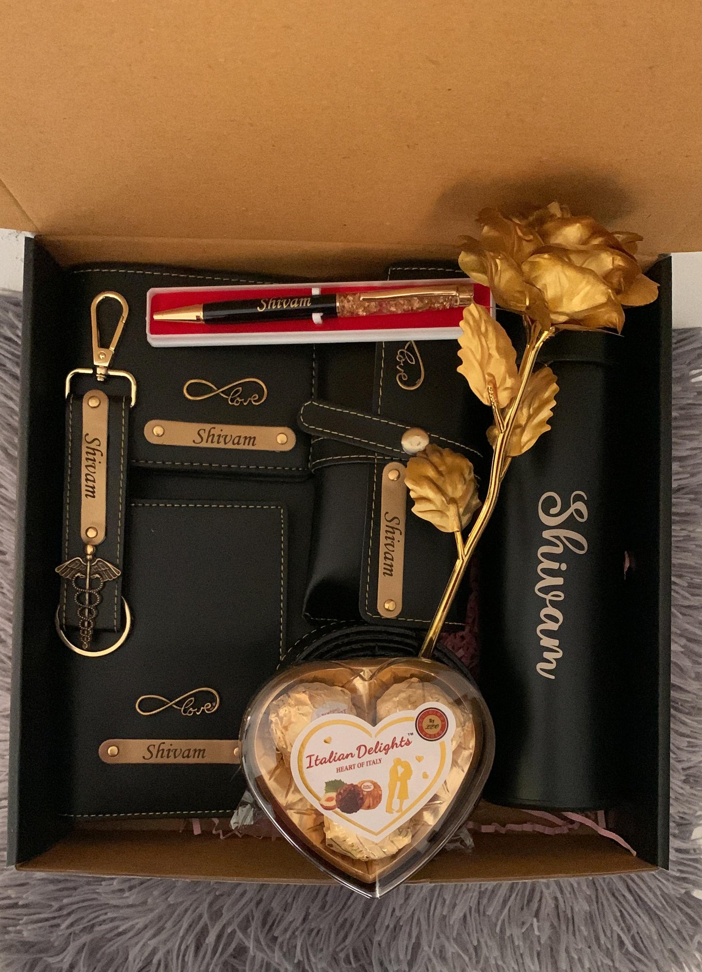 Flamingo Gift Boxes For Men: Belt for Men, Gents Purse, Personalized Dairy & More!