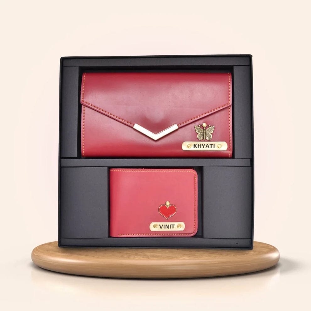Combo of Personalised Mens Wallet & Customized Purse with Name