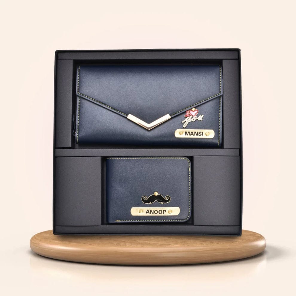 Combo of Personalised Mens Wallet & Customized Purse with Name