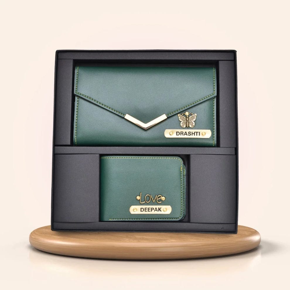 Combo of Personalised Mens Wallet & Customized Purse with Name