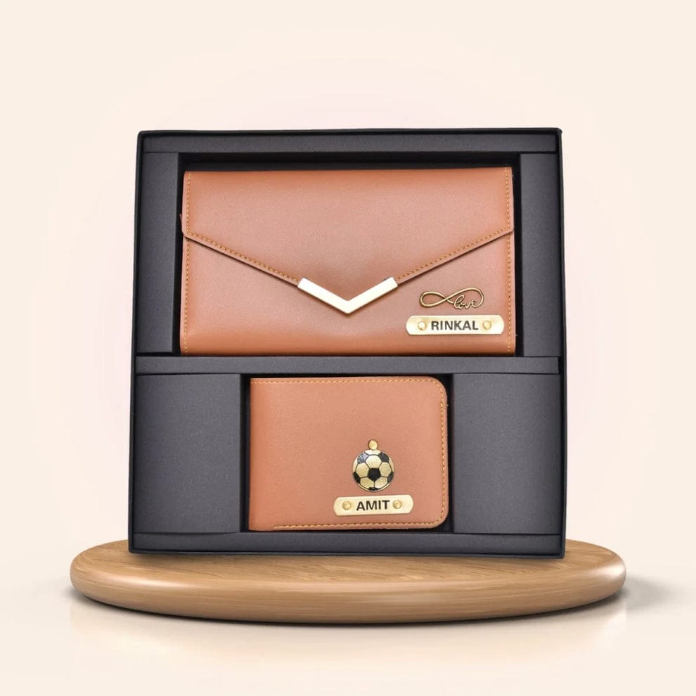 Combo of Personalised Mens Wallet & Customized Purse with Name