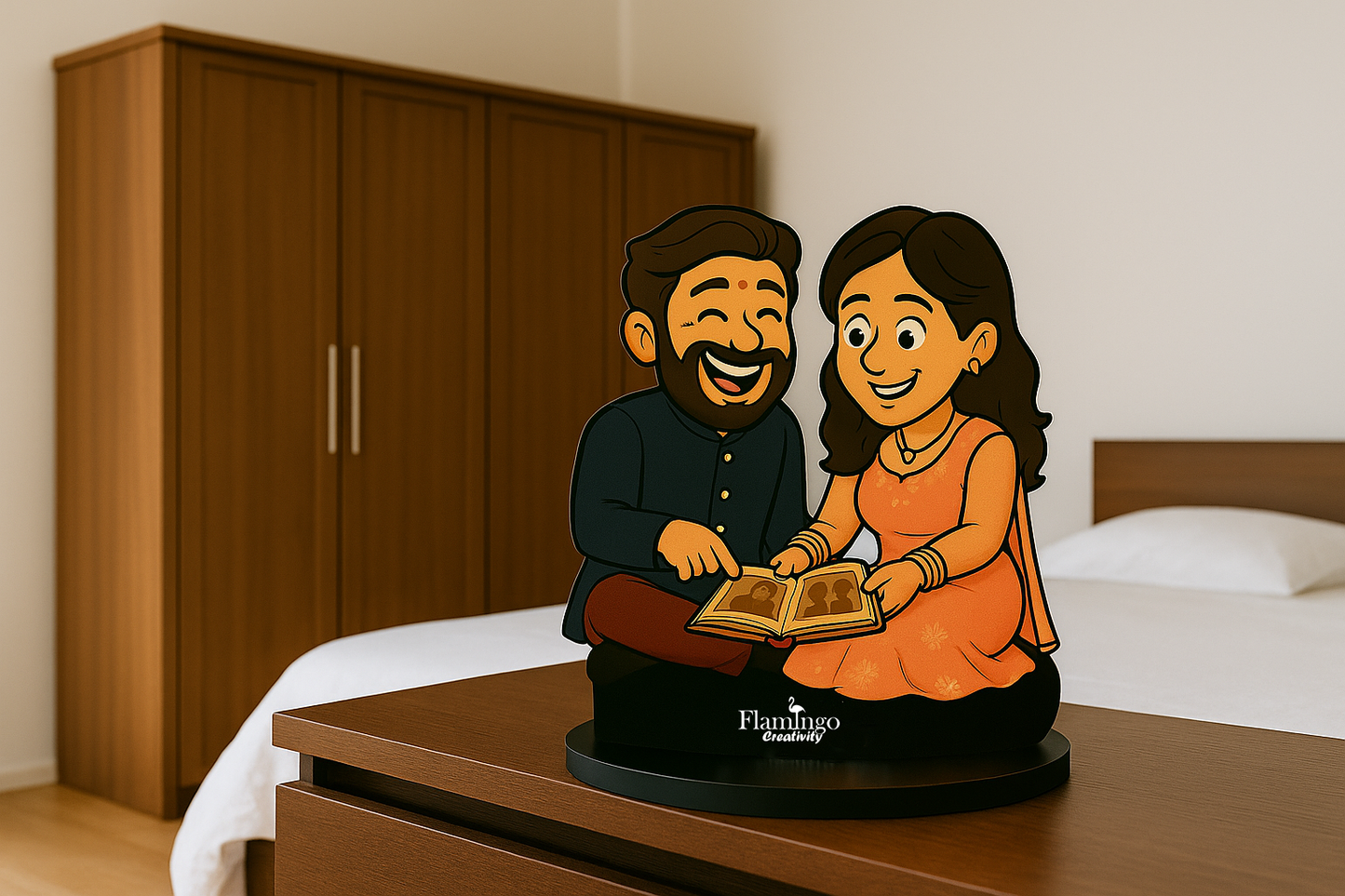 Flamingo Rakhi Photo Caricature