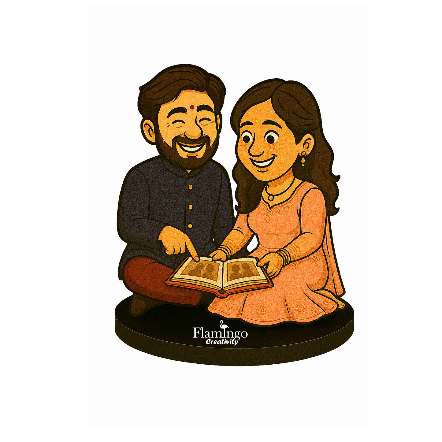 Flamingo Rakhi Photo Caricature