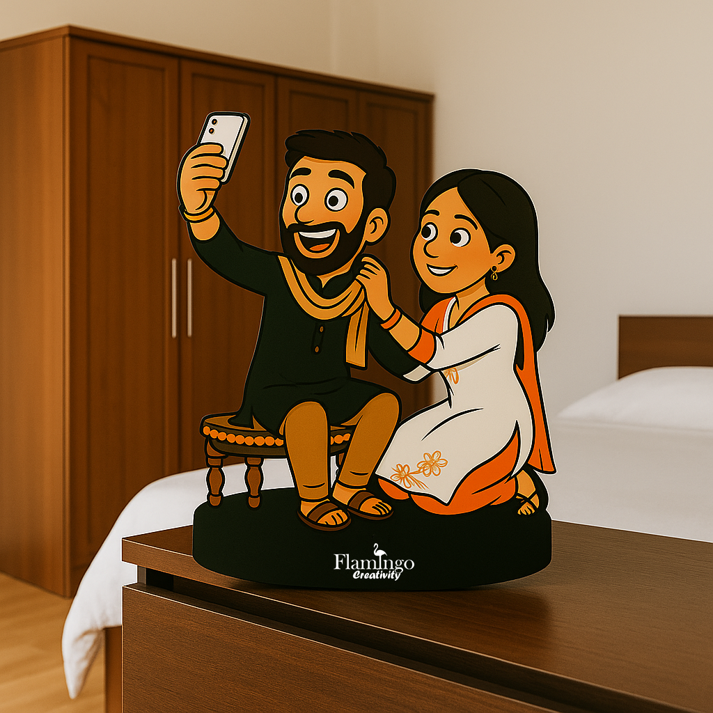 Flamingo Raksha Bandhan Custom Caricature