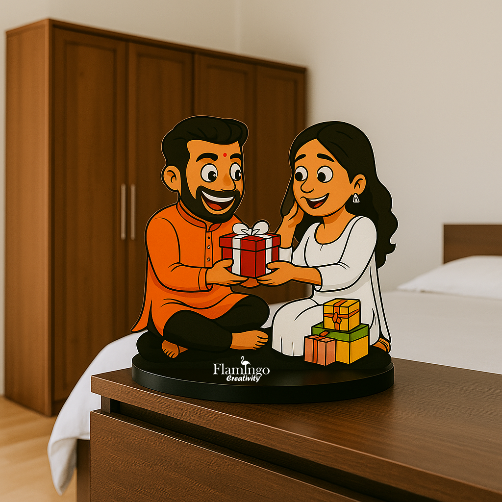 Flamingo Raksha Bandhan Special Caricature – Celebrate the Bond in Style