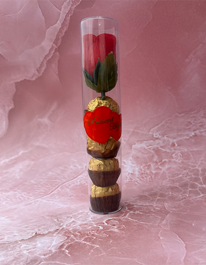Flamingo Chocolate with Rose