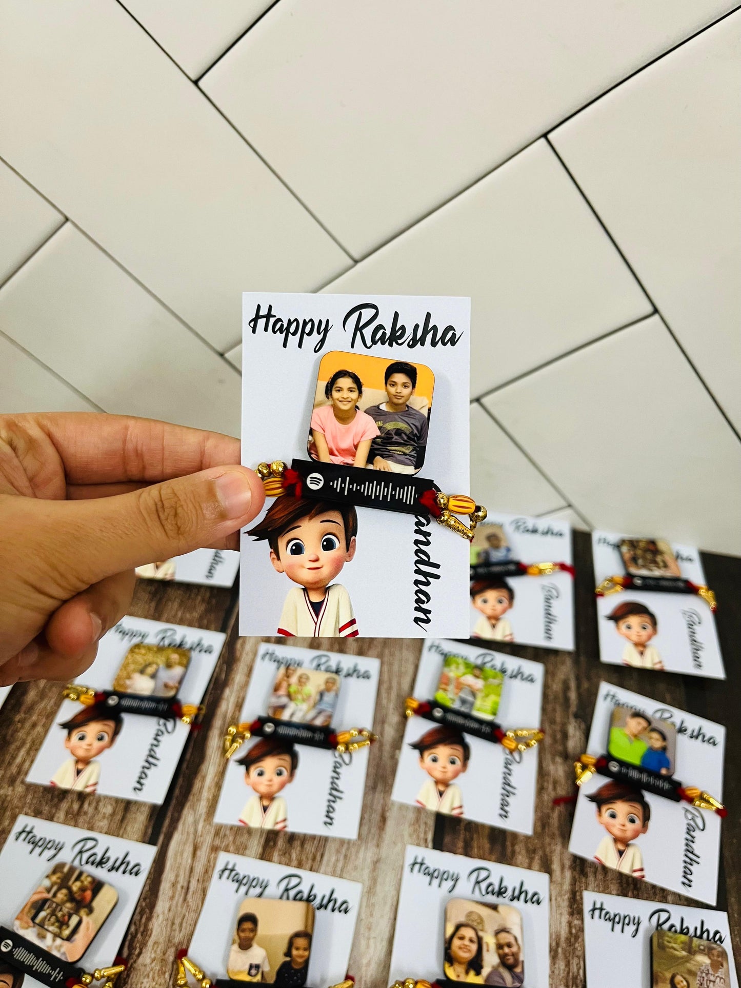 Flamingo Spotify Rakhi with Elegant Card Packing