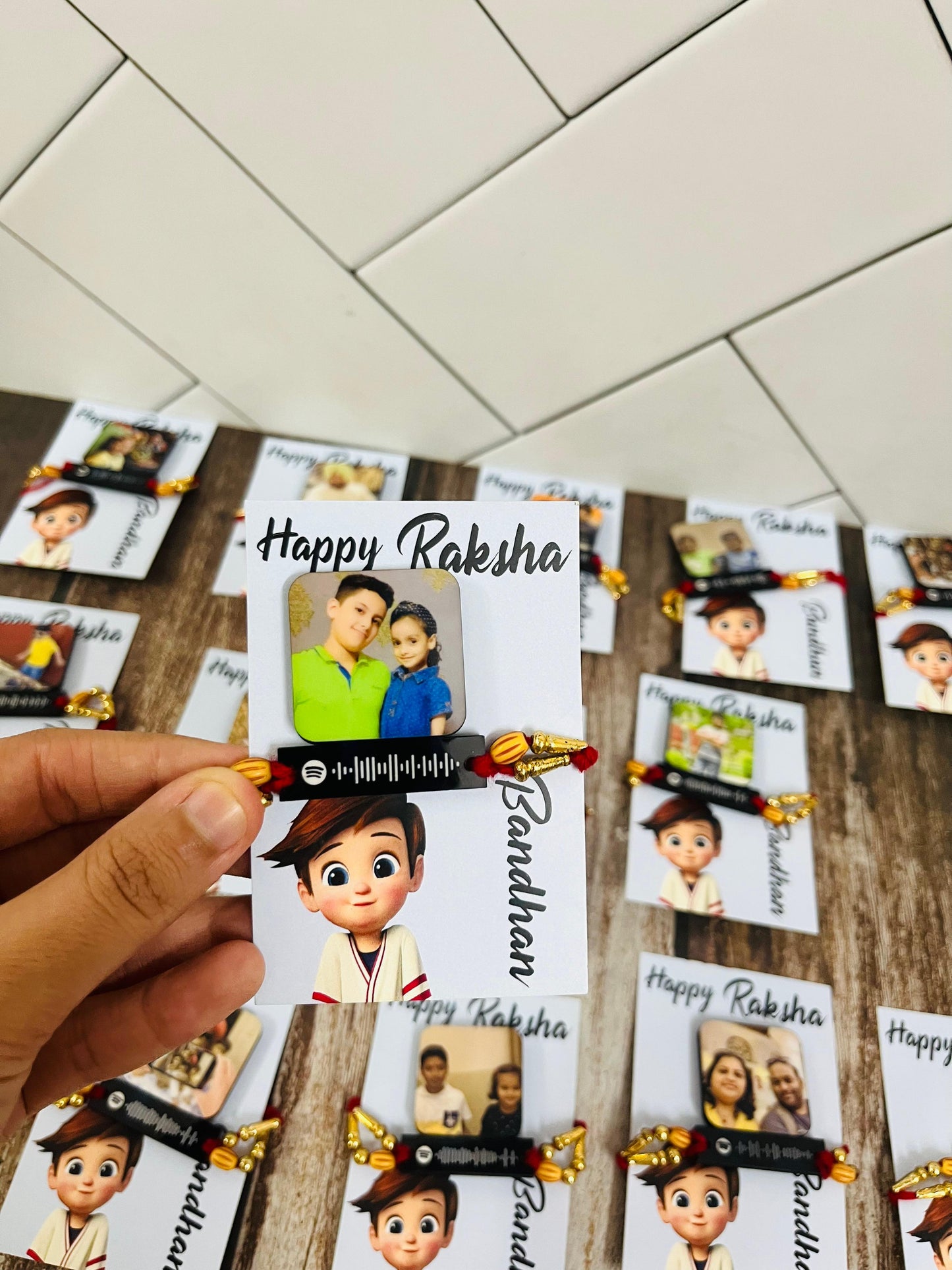 Flamingo Spotify Rakhi with Elegant Card Packing
