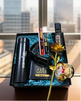 Flamingo Personalized Gift Hamper for Boyfriend β Wallet, Perfume & More