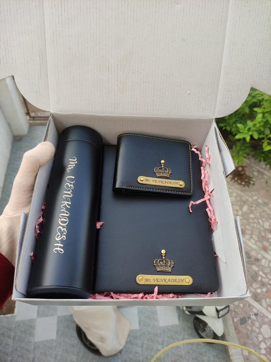 Flamingo Birthday Gift Hamper for Husband: Personalized Diary, Customized Wallet & More!