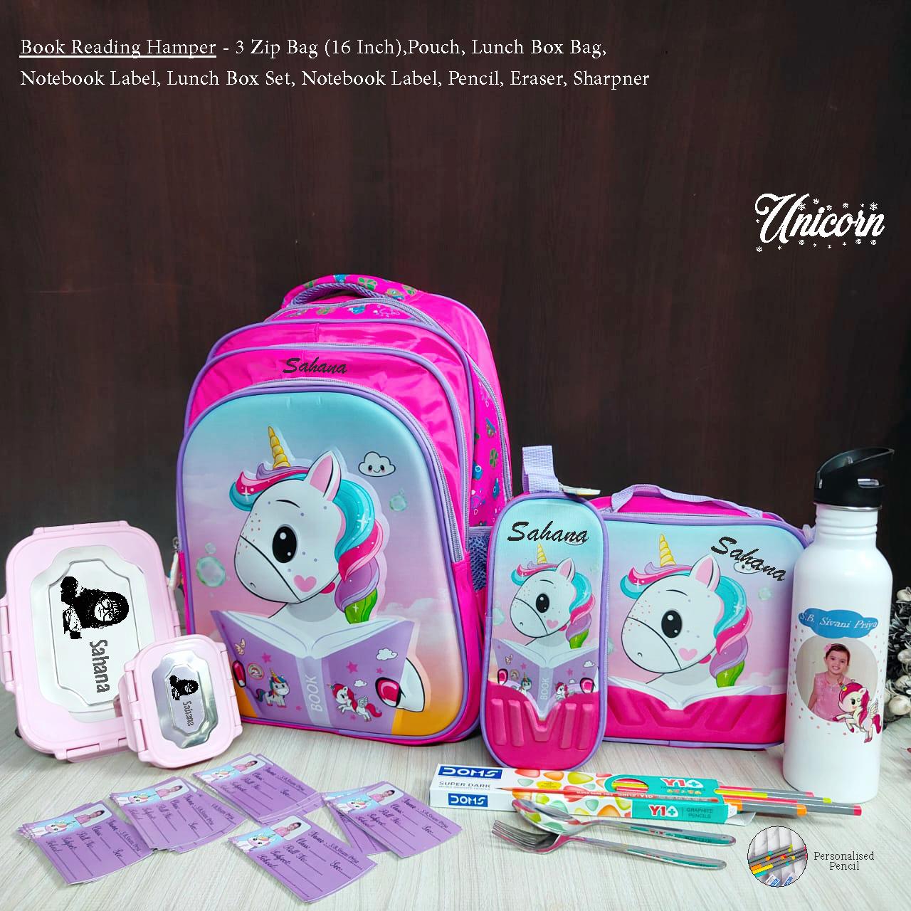 Flamingo Book Reading Hamper for Kids – Back to School Gift Set