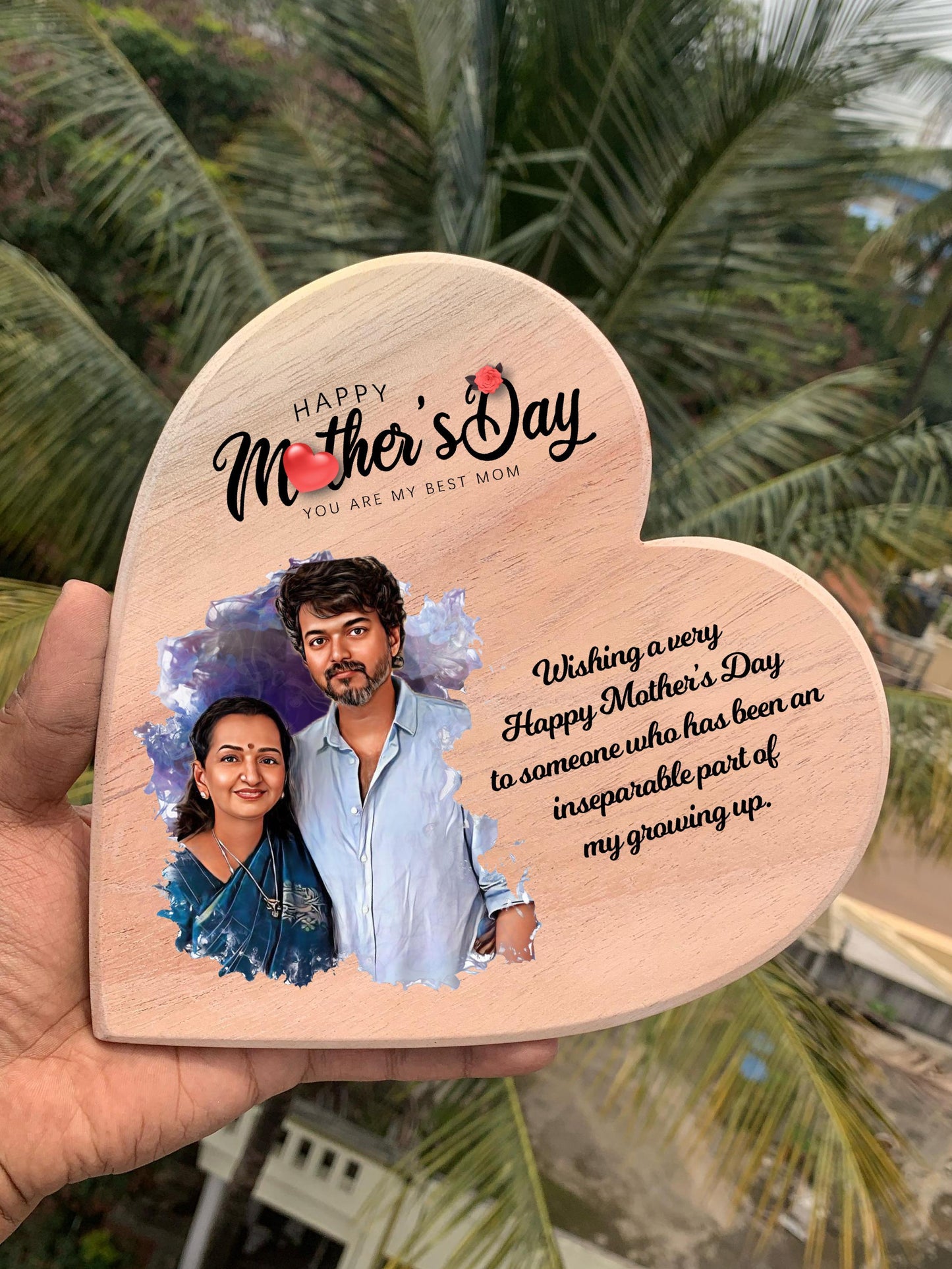 Flamingo Mother's Day Gift Box β Artistic Wooden Frame 2.0