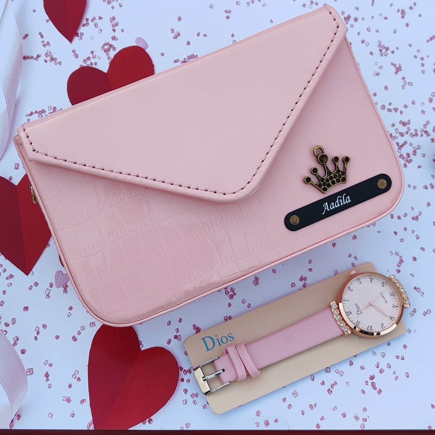 Flamingo Combo Hampers for Mothers Day – Croc Sling Bag & Dios Wrist Watch