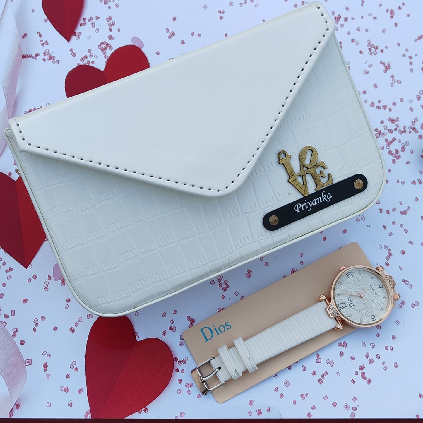 Flamingo Combo Hampers for Mothers Day – Croc Sling Bag & Dios Wrist Watch
