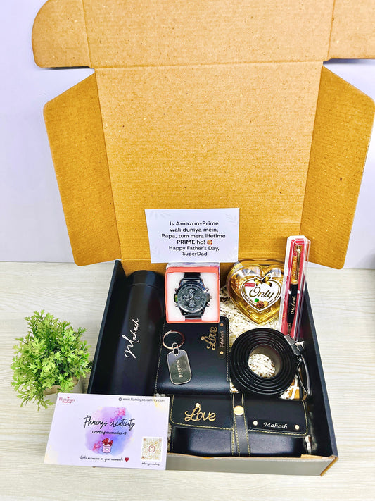 Flamingo Fatherβs Day Personalised Gift Hamper