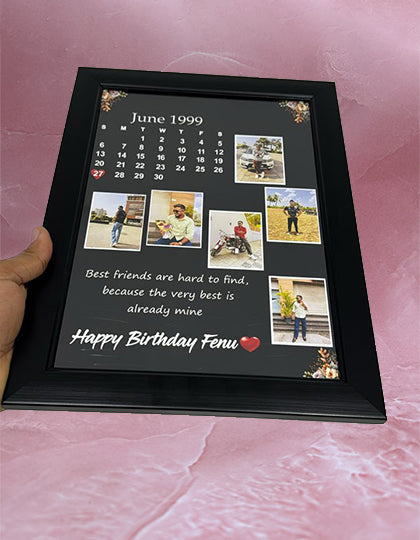 Flamingo Photo Frame with Birth Date β Perfect for Every Special Moment