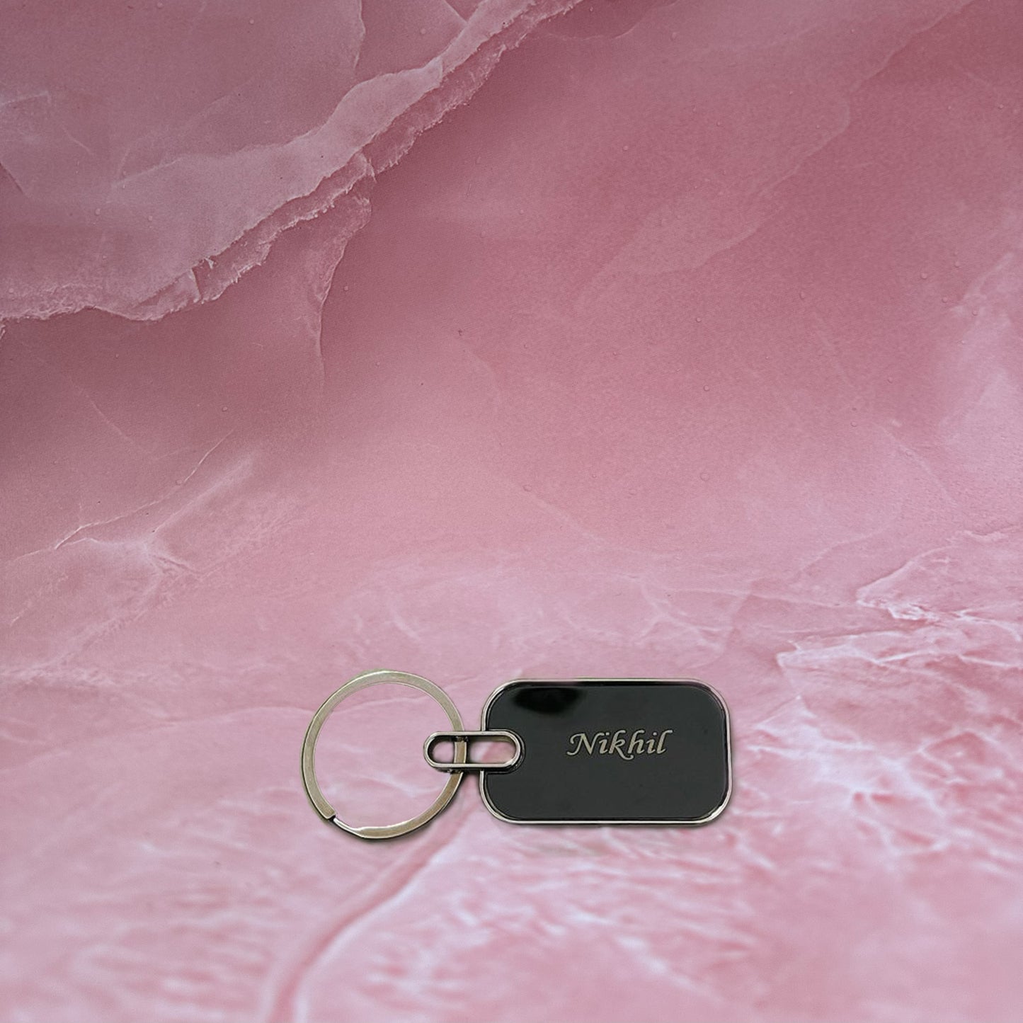 Flamingo Personalized Metal Keychain