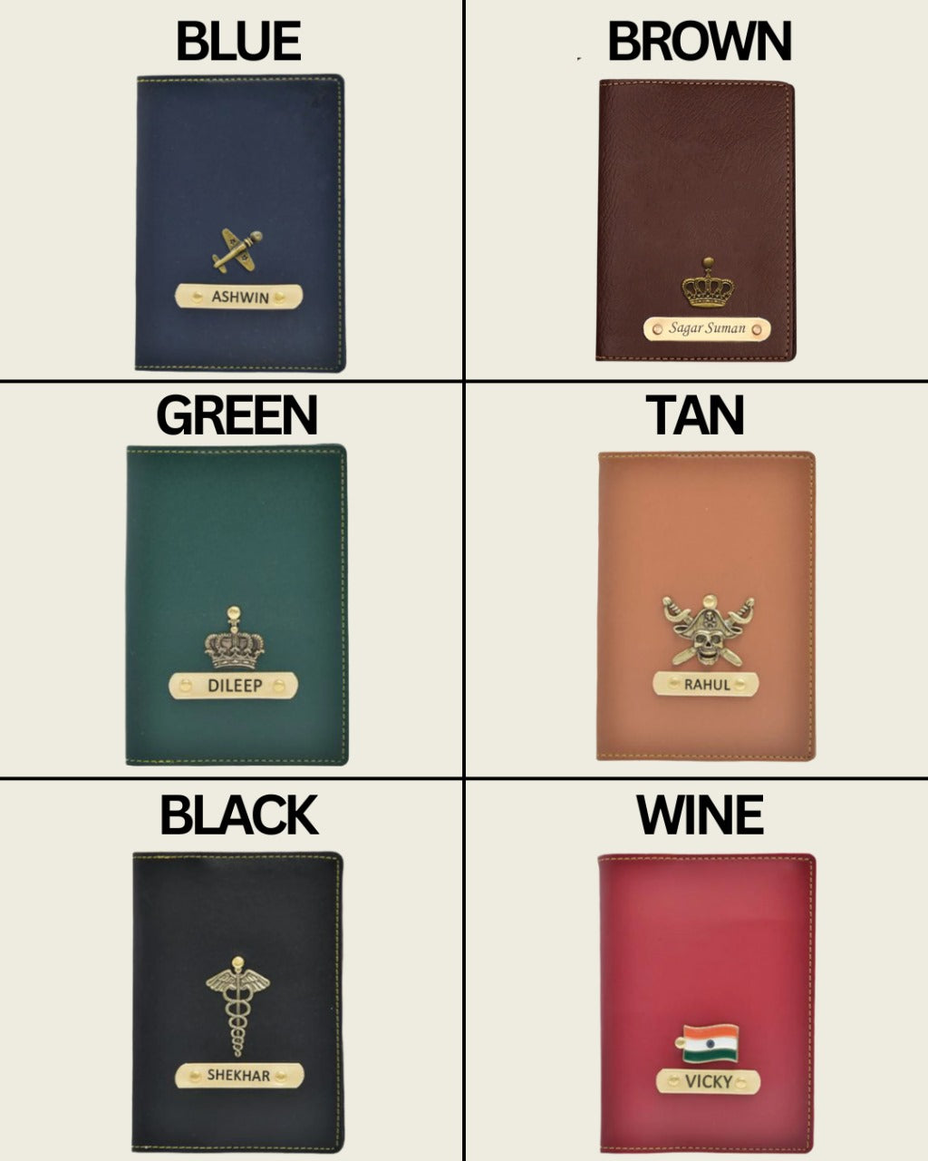 Flamingo Premium Leather Passport Cover