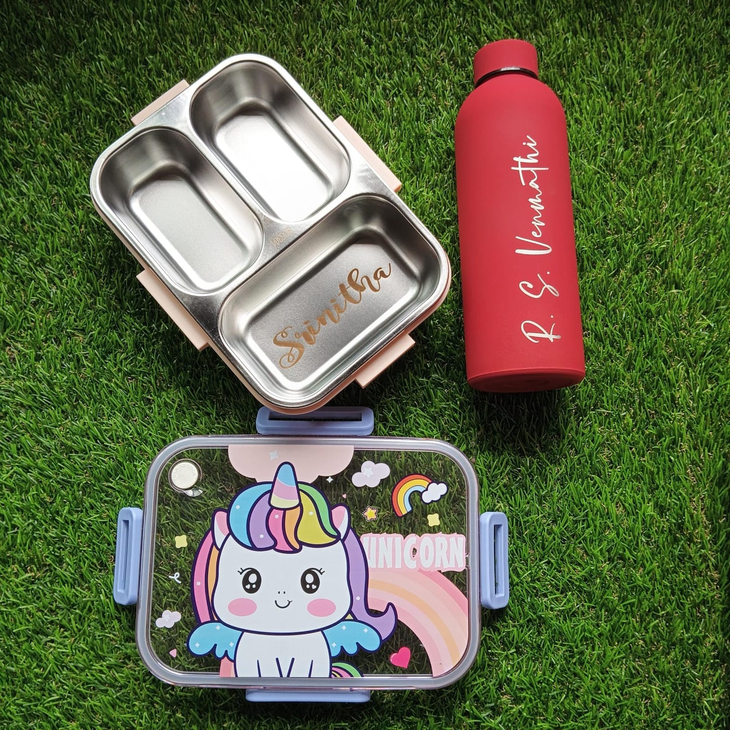 Tiffin Box + Classic Bottle Combo for Kids