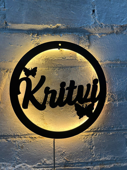 Flamingo Name Board with LED Light