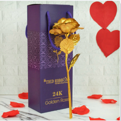 Valentines Day Friendship's Day Special 24K Gold Rose with Beautiful Gift Box