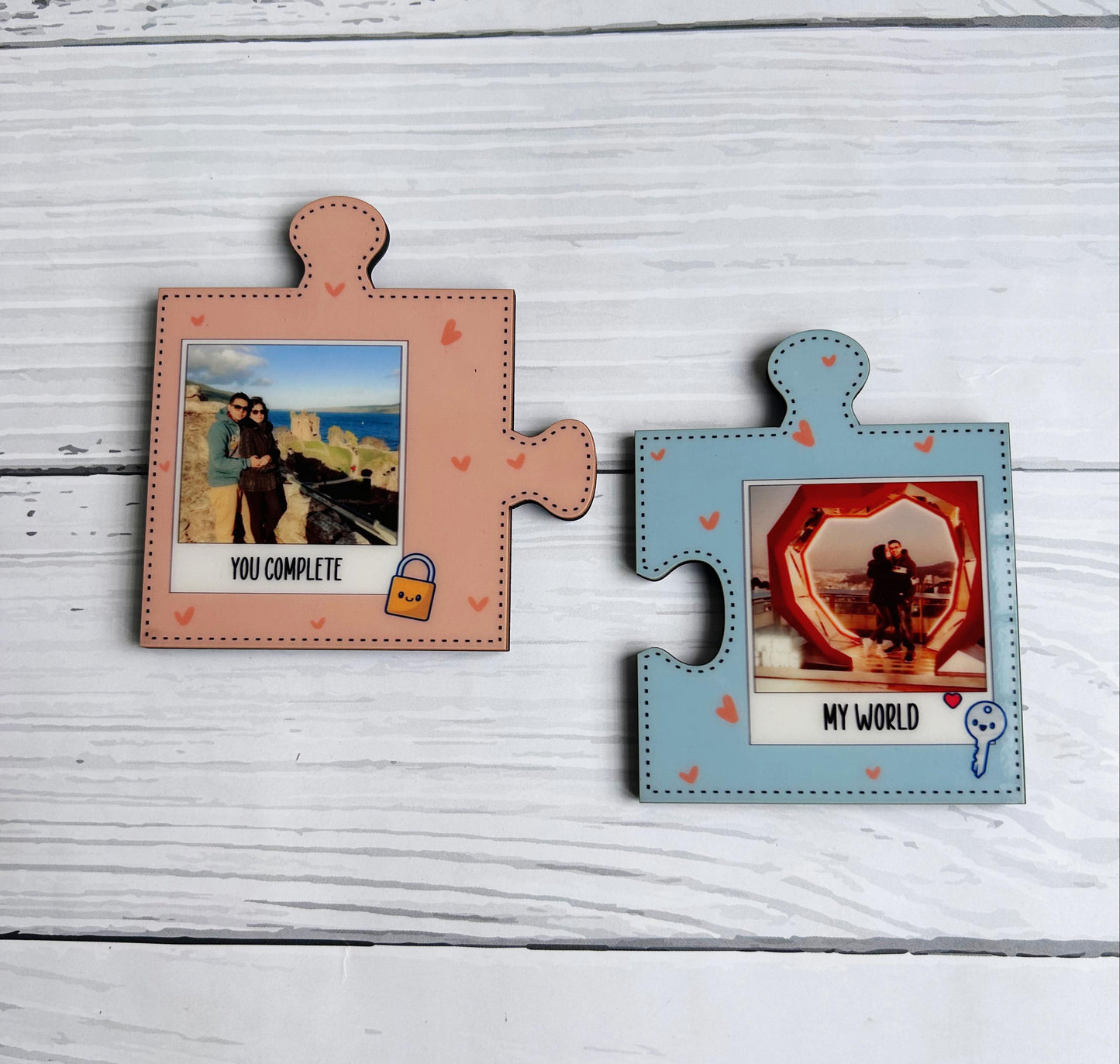 Custom Couple Magnet – Personalize with Photos (3x3 Inches)