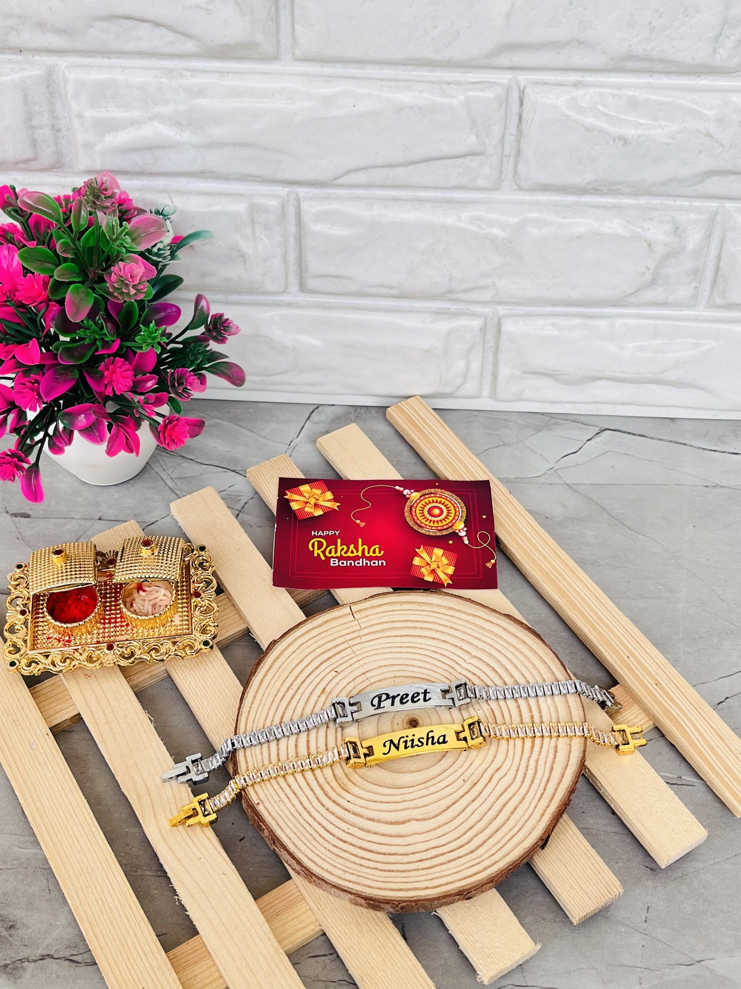 Flamingo Bhaiya Bhabhi Bracelet Rakhi
