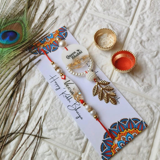 Flamingo Couple Name Resin Rakhi
