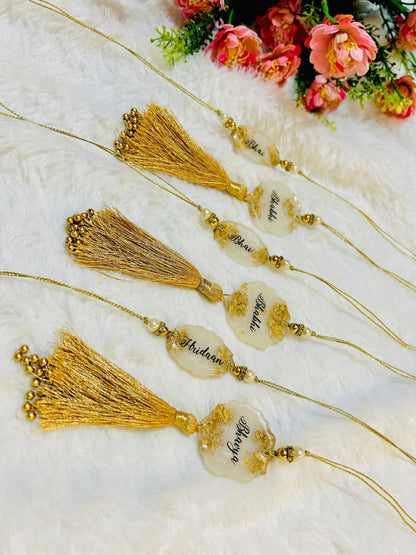 Flamingo Name Resin Rakhi for Bhaiya Bhabhi