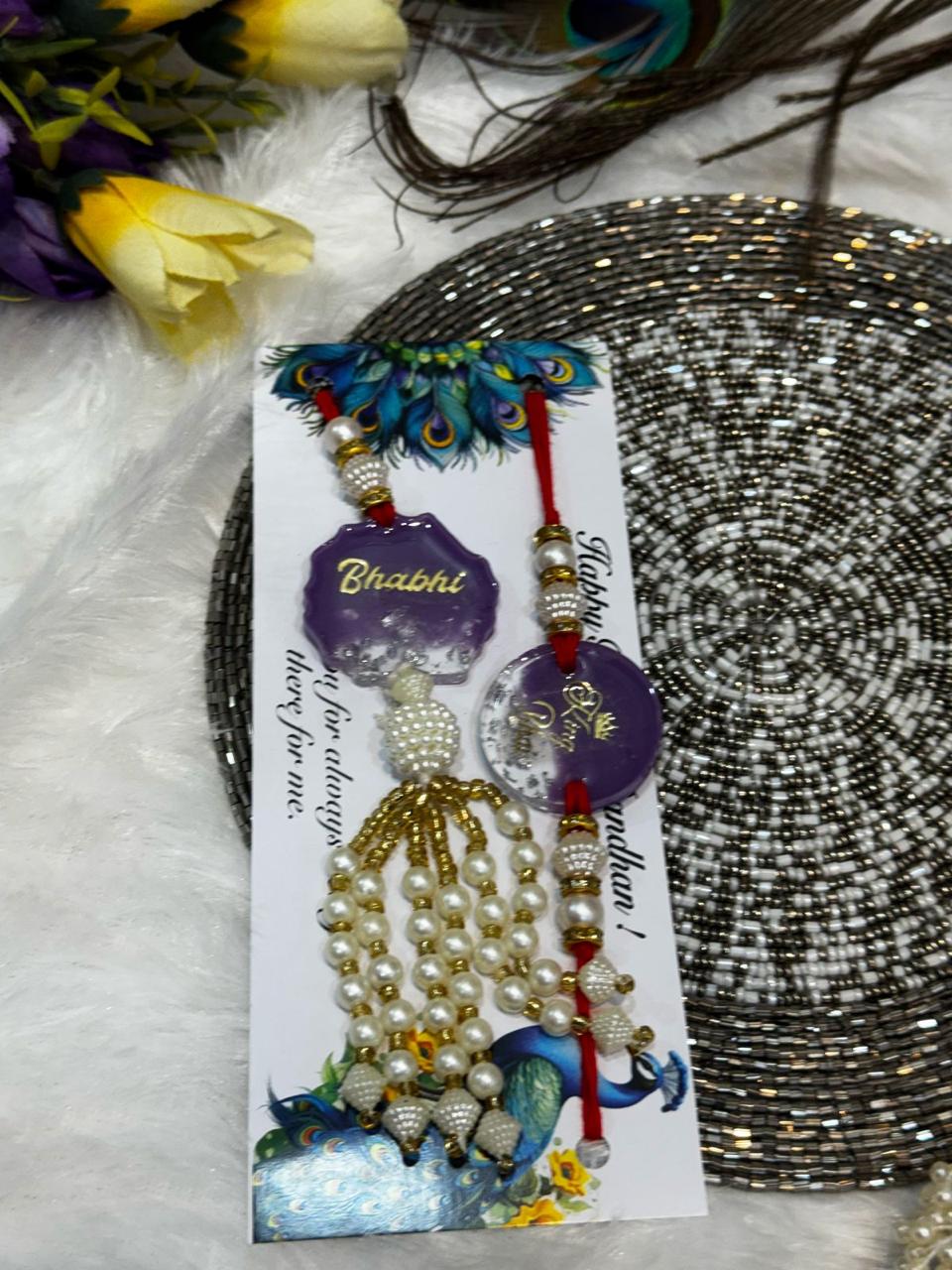 Flamingo Bhaiya Bhabhi Rakhi Set