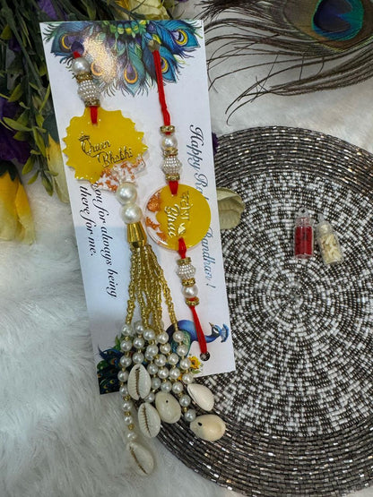 Flamingo Bhaiya Bhabhi Rakhi Set
