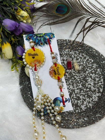 Flamingo Bhaiya Bhabhi Rakhi Set