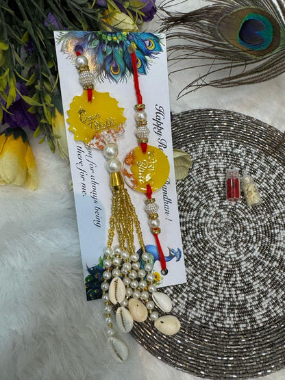 Flamingo Bhaiya Bhabhi Rakhi Set