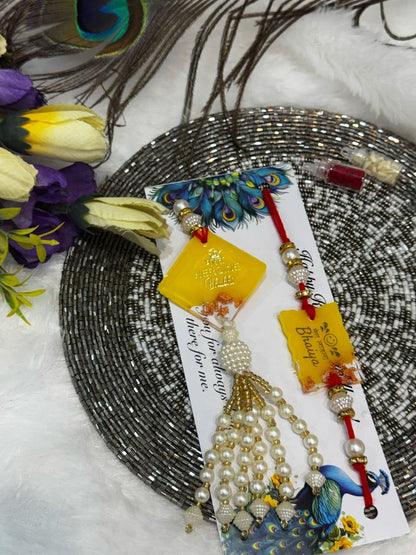Flamingo Bhaiya Bhabhi Rakhi Set