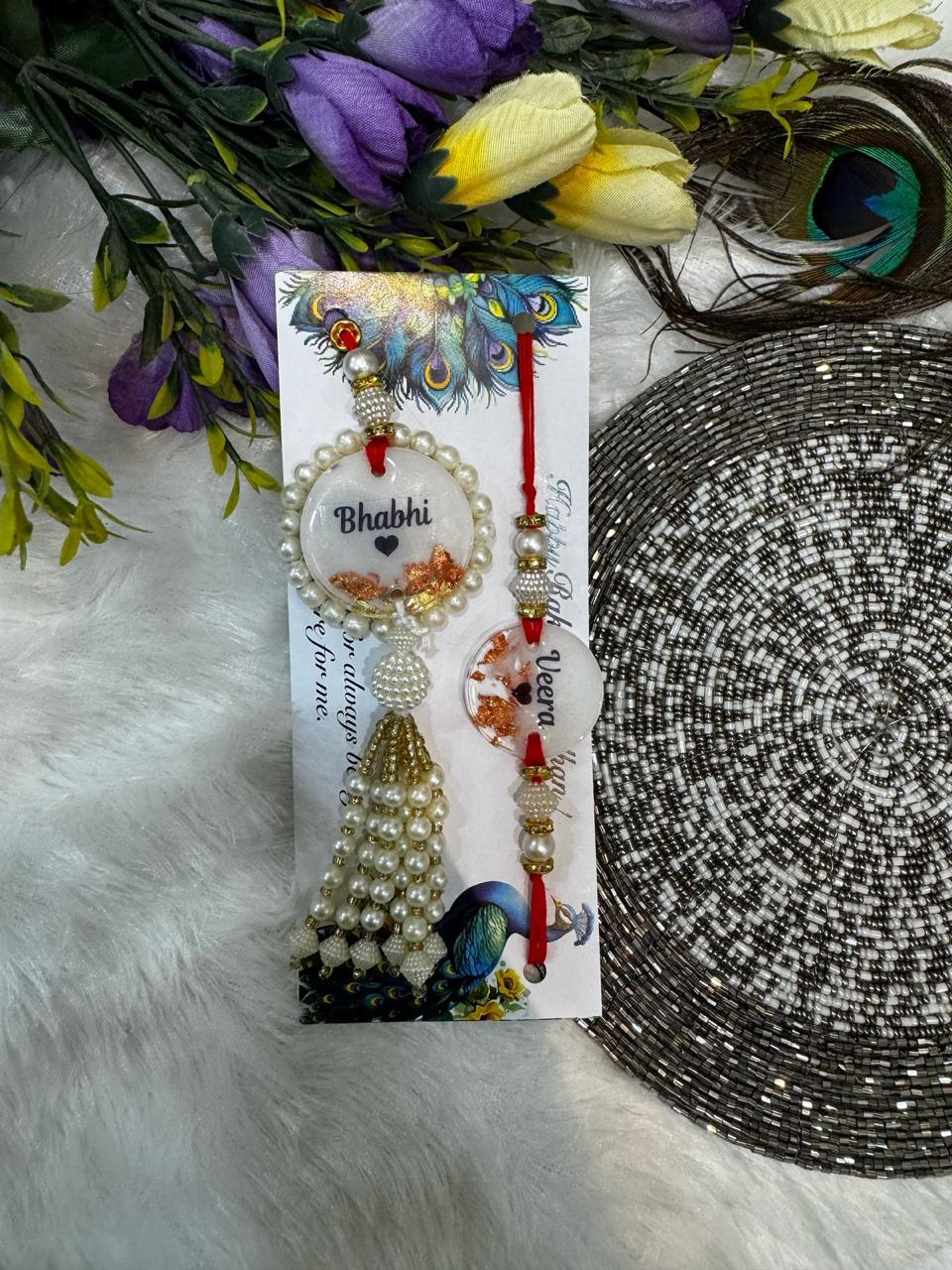 Flamingo Bhaiya Bhabhi Rakhi Set