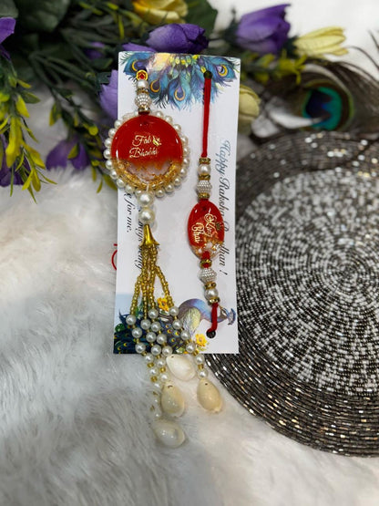 Flamingo Bhaiya Bhabhi Rakhi Set