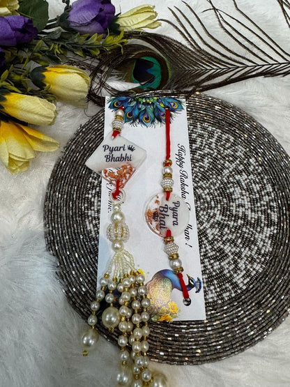 Flamingo Bhaiya Bhabhi Rakhi Set