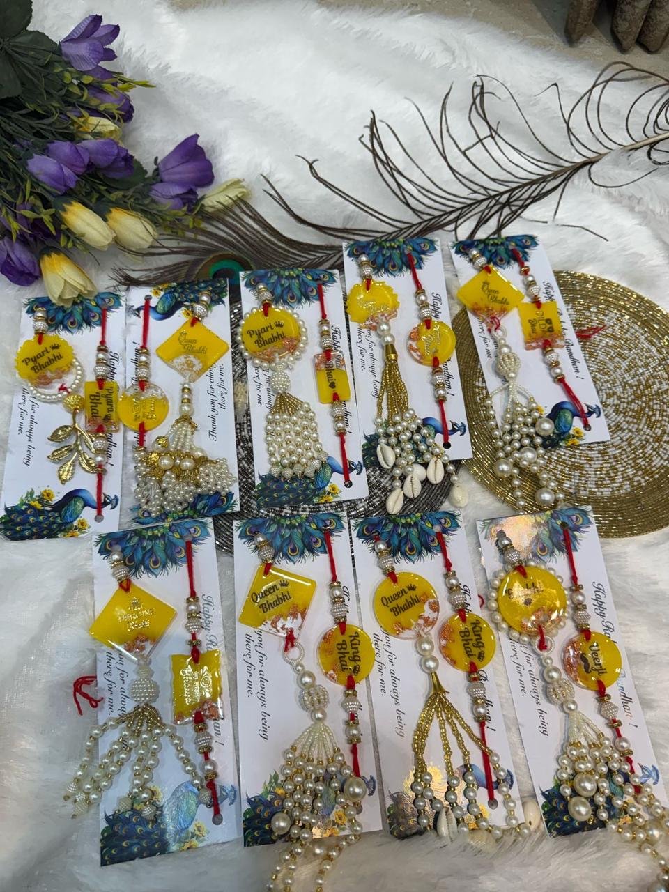 Flamingo Bhaiya Bhabhi Rakhi Set