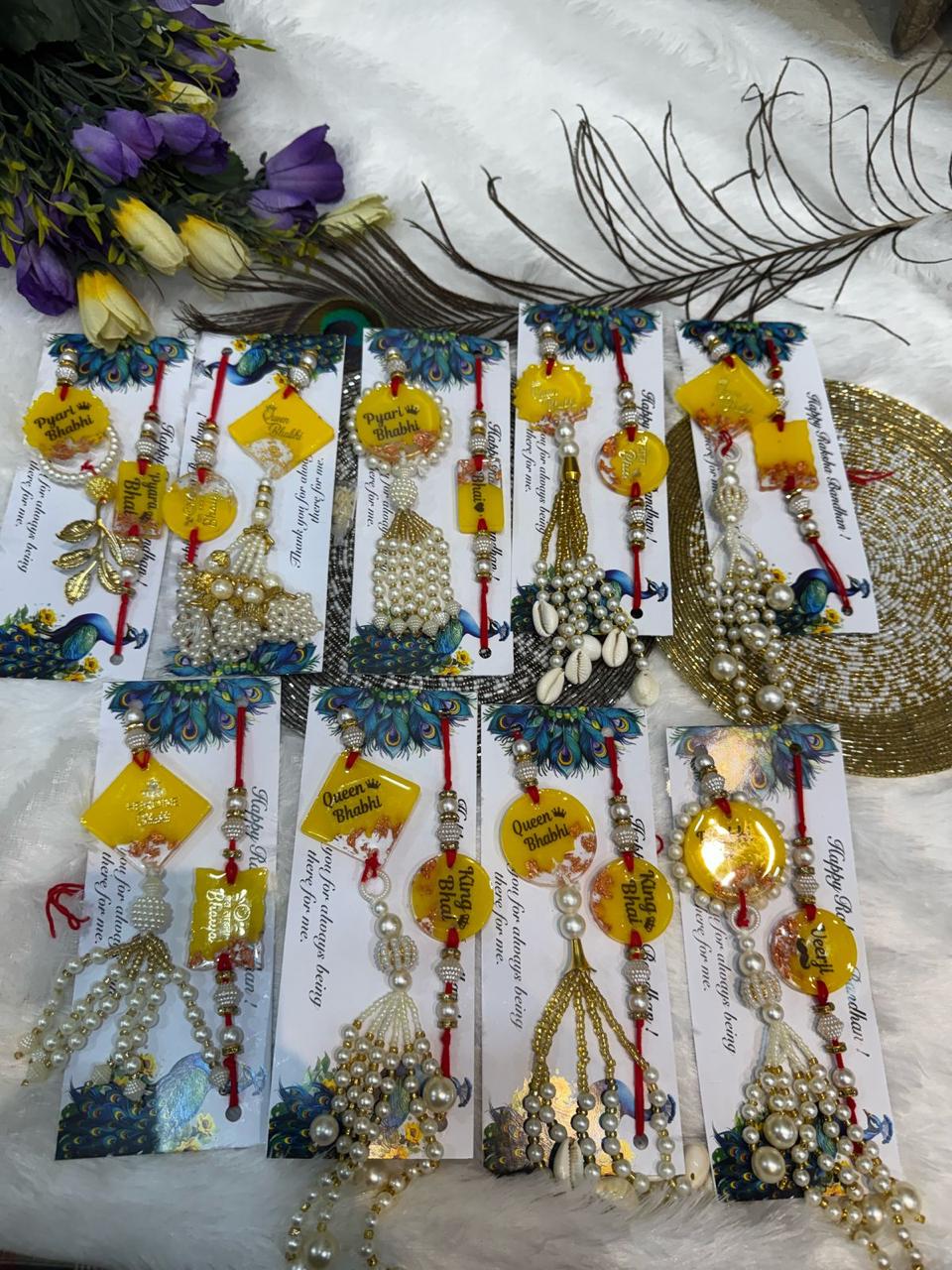 Flamingo Bhaiya Bhabhi Rakhi Set