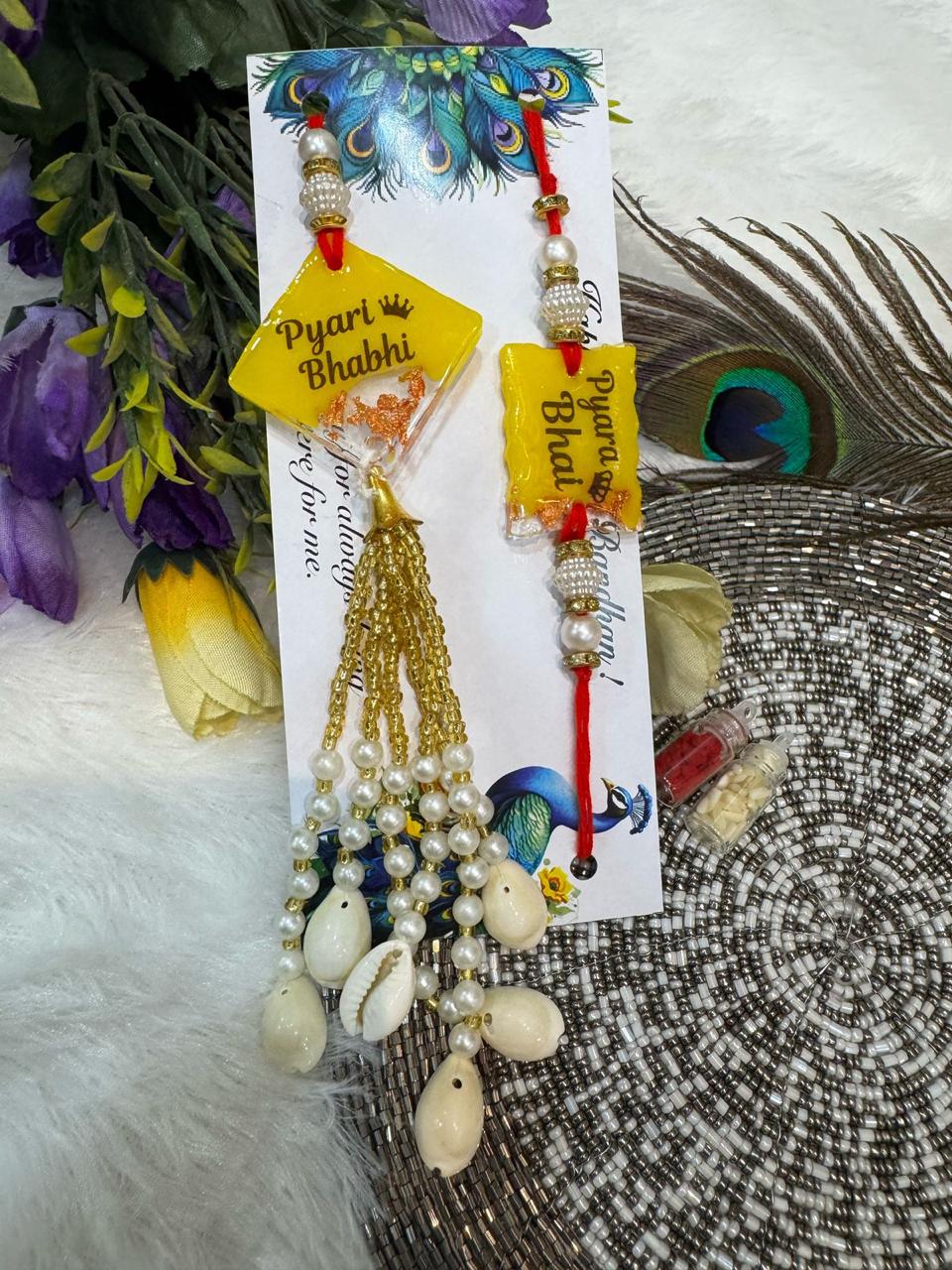 Flamingo Bhaiya Bhabhi Rakhi Set