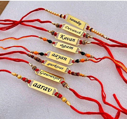 Flamingo D-Cut Metal Rakhi for Brother