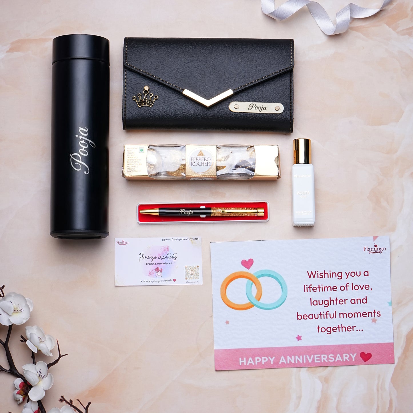 Flamingo Gift Hampers for Her | Customized Gift Hampers for Her