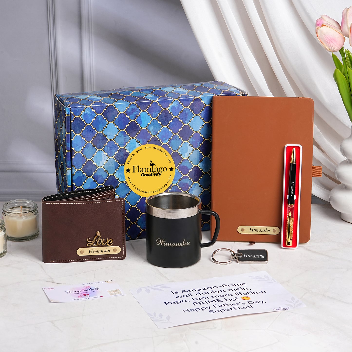 Flamingo Office Gifts for The Office Dad | Professional Father's Day Gift Hampers For Corporate Working Father