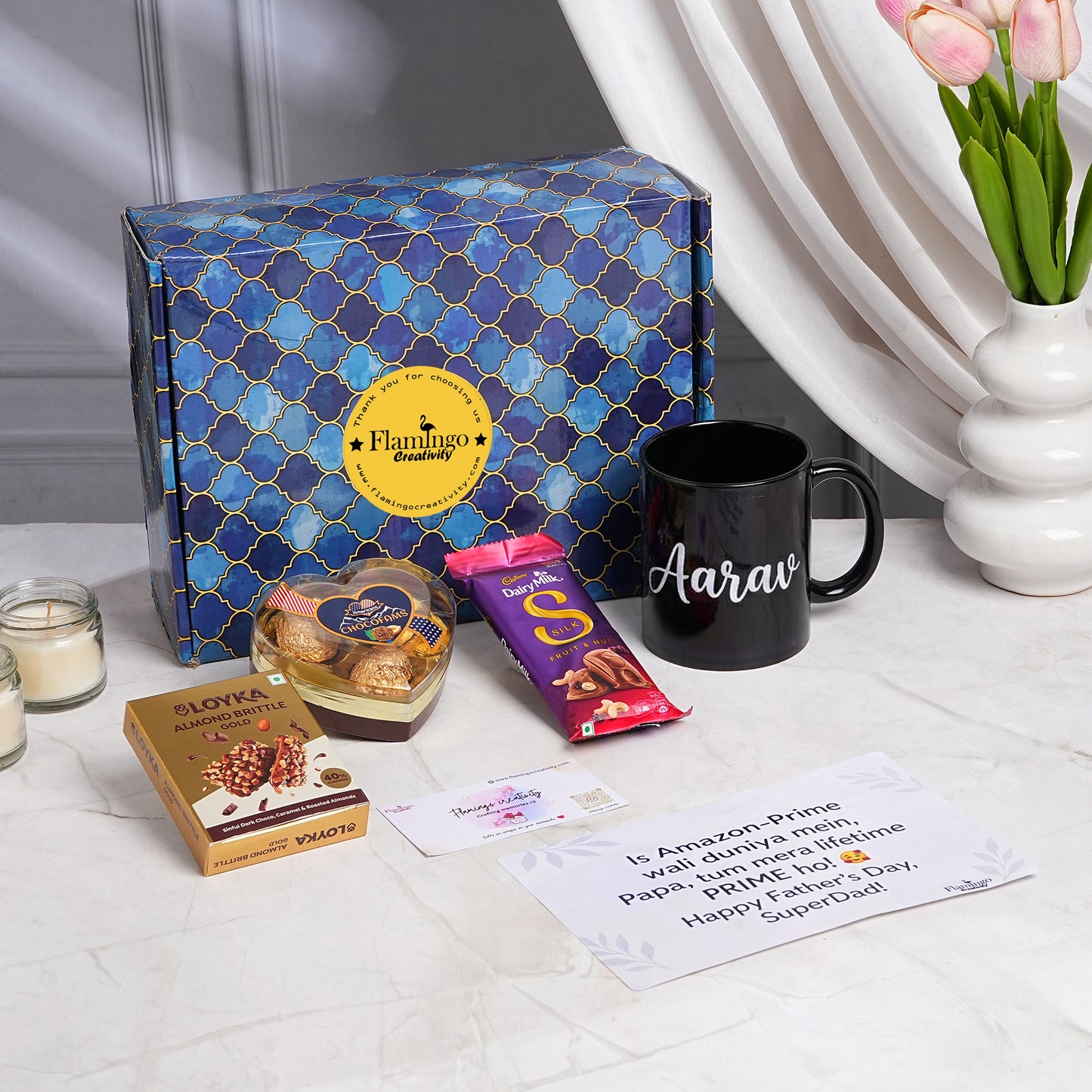Flamingo Sweet Gifts for The Sweet Tooth Dad | Father's Day Chocolate Lover Father Gift Hampers
